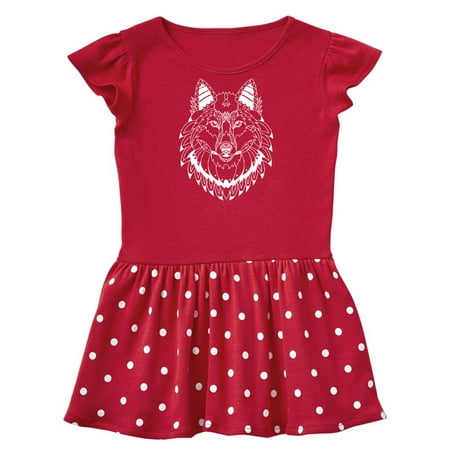 

Inktastic Tribal Wolf Head Gift Baby Girl Dress