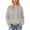 Grey, variant on Bibifish Womens Hoodies Striped Print Long Sleeve Drawstring Pullover Tops Fall Winter Casual Comfy Activewear Sweatshirts