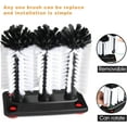 thumbnail image 3 of Glass Washer Brush ，Sink Water Bottle Cleaning Brush Glass Cup Brush Suction Wall Lazy Cup Brush Kitchen Rotating Cup Tea Cup Brush Bar Kitchen Tool， manual wine glass suction brush, 3 of 8