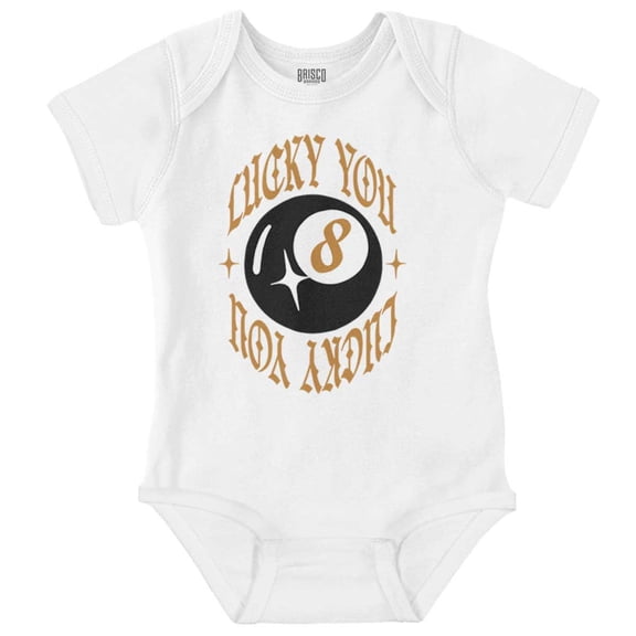 Urban Streetwear Lucky You 8 Ball Romper Boys or Girls Infant Baby Brisco Brands NB