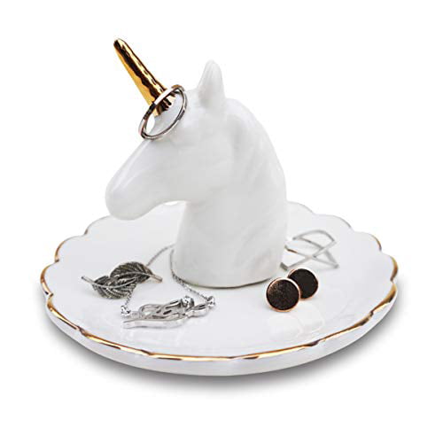Unicorn Jewelry Ring Holder Dish Plate Rack Trinket Tray Dressing Table Decor 