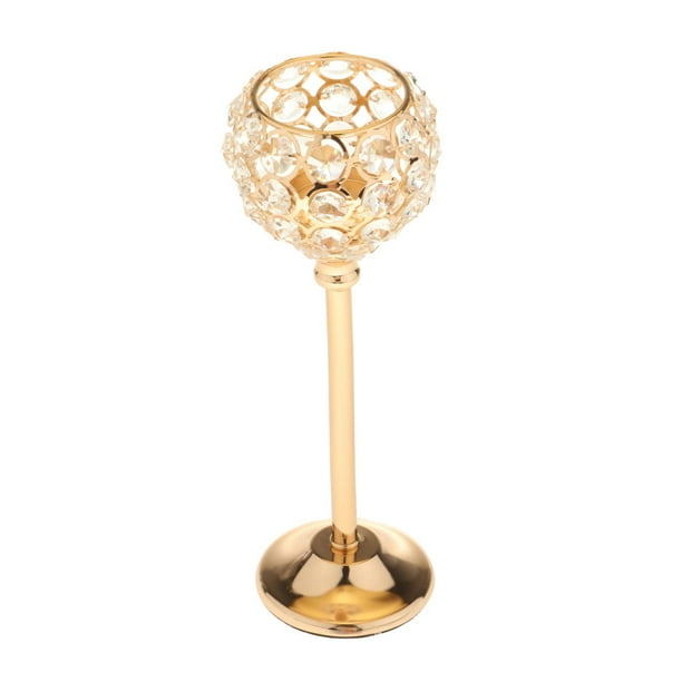 Candelabro de cristal dorado, centro de mesa, candelabro de té Dorado 265cm