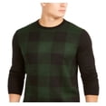 thumbnail image 2 of Club Room Men's Plaid Merino Wool Blend Sweater Green Size Large, 2 of 3