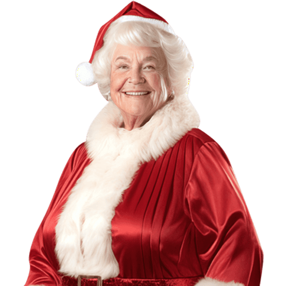 Mrs Claus (Coat) Half Body Buddy Cutout