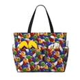 thumbnail image 1 of Disketp Bowling Colorful Bolsa de Playa de Gran Capacidad, Bolso Impermeable y a Prueba de Arena para Mujer, Ideal para Playa, Piscina y Natación, 1 of 7