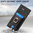 thumbnail image 6 of Nalacover 2-in-1 Magnetic Case for Samsung Galaxy S21 Ultra, Back Wallet Case with Detachable Card Holder Ring Stand Cover for Samsung Galaxy S21 Ultra, Vintage PU Leather Shockproof Case - Black, 6 of 11