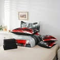 thumbnail image 4 of Erosebridal Red Racing Car Bed in a Bag Queen size, Street Bed Set, Speed Sports Decor, Reversible 7 Pieces, 4 of 5