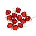 thumbnail image 2 of 12 Pcs Valentine Heart Ornaments Solid Color Heart Shaped Decorations Tree Plastic Hanging Baubles for Valentine Wedding Anniversary Red 0.7 In, 2 of 5