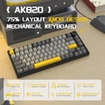 thumbnail image 2 of Teclado A.JAZZ AK820 Pro inalámbrico mecánico intercambiable en caliente RGB, 2 of 9