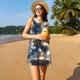thumbnail image 3 of Easygdp Exotic Blue Cat para Vestido Transpirable de Mujer, Vestido Suelto de Manga Corta con Pliegues y Bolsillos para el Verano, 3 of 7