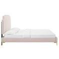 thumbnail image 4 of Modway Colette King Performance Velvet Platform Bed in Pink, 4 of 10