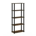 thumbnail image 2 of Furinno Turn-S-Tube 5-Tier Multipurpose Shelf Display Rack with Square Tubes, Amber Pine/Black, 2 of 15