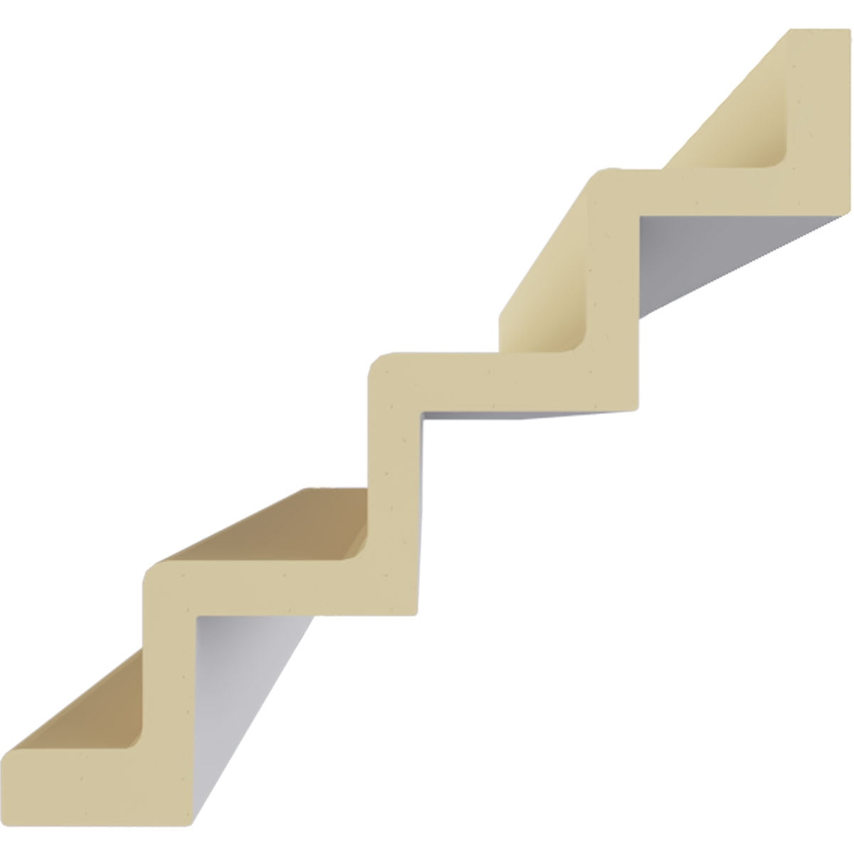 7 5/8"H x 8 1/8"P x 11"F x 94 1/2"L, Eris Step Crown Moulding