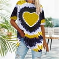 thumbnail image 2 of zbxnLI Women's Plus Size Summer Tops Tie-Dye Short Sleeve T-Shirt for Women Loose Casual Graphic Tees, 2 of 8