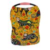 PKQWTM calavera sugar skull black cats holiday Nursing Cover Baby Breastfeeding Infant Feeding Cover Baby Car Seat Cover