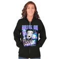 thumbnail image 4 of Kanji Style Cartoon Bring on the Boop Women Plus Size Zipper Hoodie Brisco Brands 4X, 4 of 5