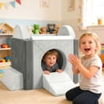 thumbnail image 2 of Qaba Canapé Modulable pour Enfants 12 Pcs, Sofa Sectionnel pour Enfant, Gris, 2 of 10