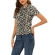 thumbnail image 4 of CAMISA DE MUJER ATHLECHIC DE VERANO CON COLLAR PETER PAN, BOTONES EN LA PARTE FRONTAL, BLUSA VINTAGE FLORAL, TALLA S, NEGRO, 4 of 7