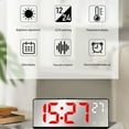 thumbnail image 5 of kladzum Digital Clock Multifunctional Clock Living Room Wall Clock Home Decoration Digital Electronic Clock Silent Clock Temperature and Humidity Color Screen Clock, Desk Supplies, 5 of 8