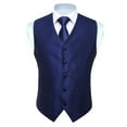 thumbnail image 5 of Men's Solid Formal Suit Vest Waistcoat Tuxedo Dress Vest Necktie Handkerchief Set Suit Wedding 3PC, 5 of 8