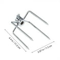 Pair of Stainless Steel Rotisserie Meat Forks Kit Barbecue Roast Tool