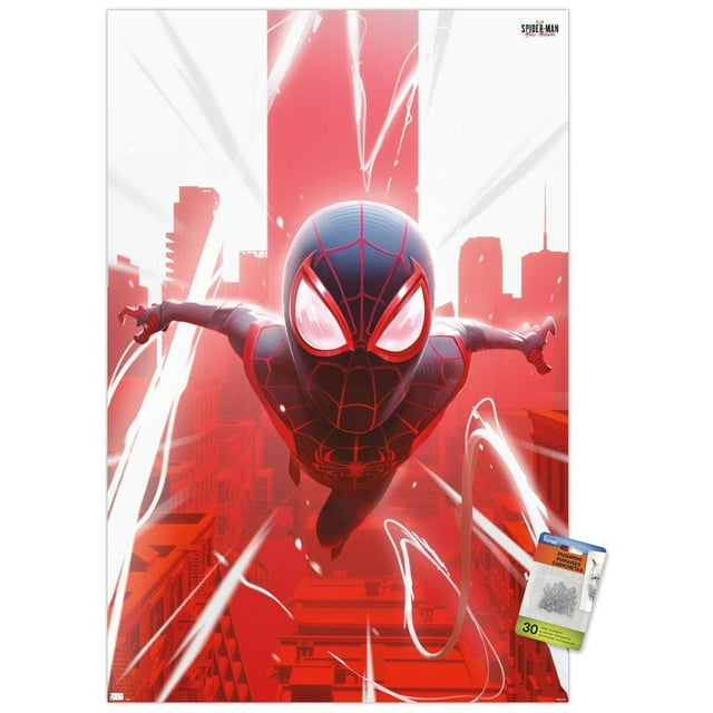Marvel's Spider-Man: Miles Morales - Falling Wall Poster, 22.375" x 34"