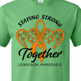 thumbnail image 4 of Inktastic Leukemia Awareness Staying Strong Together and Orange Ribbon T-Shirt, 4 of 5