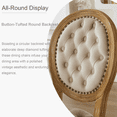 thumbnail image 5 of Dining Chairs Set of 2 French Style Nailhead Trim Velvet Fabric,Kitchen & Dining Room Chairs with Wood Legs (2 Pieces, Beige), 5 of 11