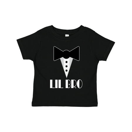 

Inktastic Lil Bro Little Brother Mock Tuxedo Tux Gift Toddler Boy Girl T-Shirt