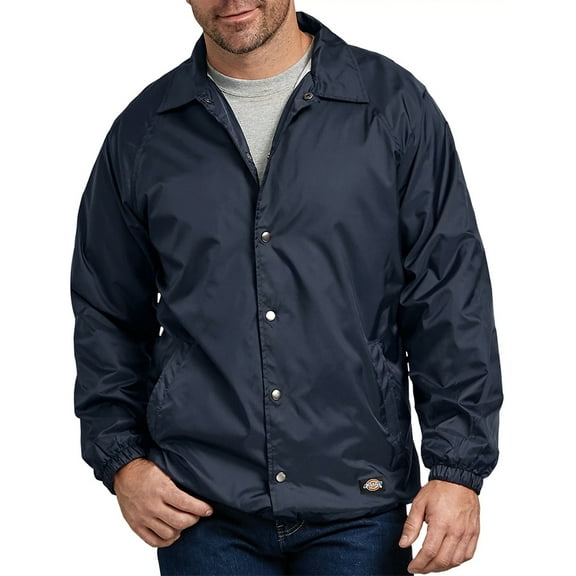 Dickies Men's 76242 Snap Front Windbreaker Water Resistant Jacket Dark Navy L
