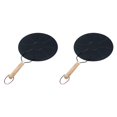 thumbnail image 1 of bedienty Heat Diffuser Plate Disc Kitchen Cookware Milk Coffee Heat Diffuser Ring mer Ring with Wooden Handle 22cm 2Set, 1 of 6
