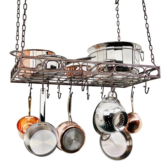 Old Dutch Rectangular Hanging Pot Rack