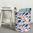 thumbnail image 6 of Honeii Cute Sea Animals Print Laundry Hamper Basket,Baby Nursery Woven Storage Basket for Toys Bin,Pillows,Blankets,Clothes-Medium, 6 of 6