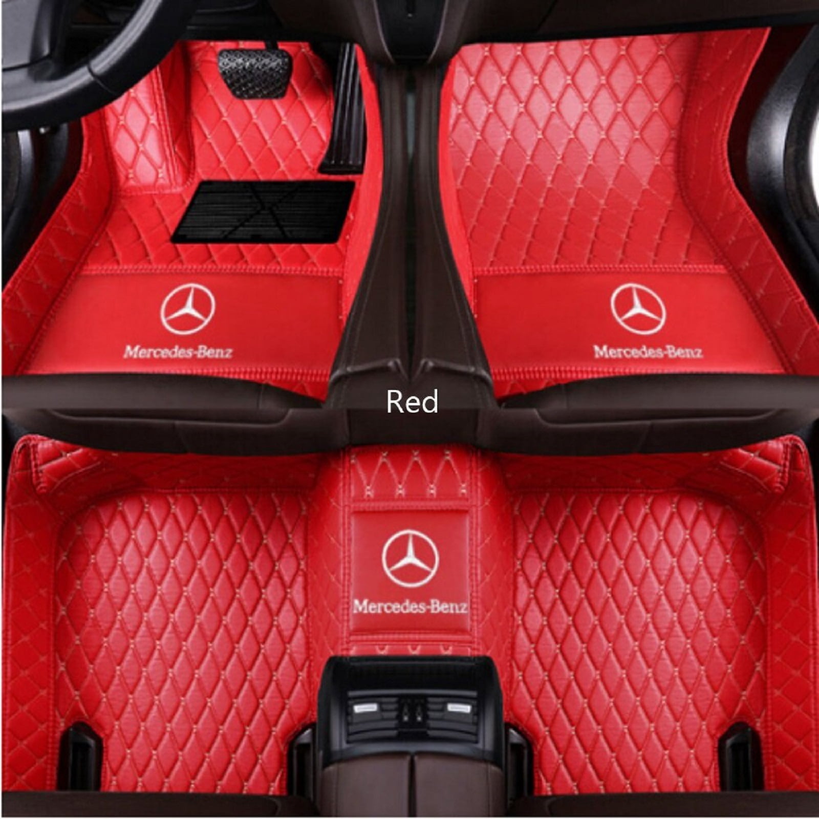 Mercedes-Benz S-Class 2014~2020 bridge23cm Waterproof Leather Car Floor Mats Car Carpet