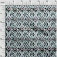 thumbnail image 3 of oneOone Viscose Chiffon Teal Green Fabric Tessellation Sewing Material Print Fabric By The Yard 42 Inch Wide, 3 of 6