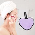thumbnail image 2 of Unique Bargains 1 Pc Heart-shaped Facial Sponges 3.94"x3.15" Light Purple, 2 of 6
