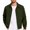 Green, variant on Mens Lapel Collar Zip up Casual Bomber Jacket with Zipper Pocket, Lightweight Long Sleeve Elastic Rib Cuff Golf Track Jacket for Spring Fall Daily Commute Travel White