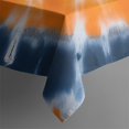 thumbnail image 5 of Orange Blue White Tie Dye Mandala Pattern Square Tablecloth,Waterproof Square Table Cover,Wipeable Spillproof Washable Table Cover for Home Kitchen Party Decor 42"X42"(107x107cm), 5 of 6