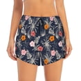 thumbnail image 2 of Balery Hawaiian Style Pantalones cortos deportivos para mujer con forro y dos bolsillos, elásticos, para entrenamiento, gimnasio, yoga-Large, 2 of 7