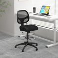 thumbnail image 3 of Boss Office Products Commercial Grade Mesh Drafting Chair, Black, 3 of 8