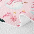 thumbnail image 5 of Manfei Festive Snowman Quilt Full,Traditional Christmas Tree Snowflake Full Bedspread Sets,3pcs,1 Coverlet and 2 Pillowcases, 5 of 7