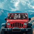 thumbnail image 3 of Binienty Black Cat Car Sun Shade Windshield Universal for Jeep Wrangler JL 2-Door 2018-2025 Reflect UV Sun Shade For Car Window Foldable Auto Shield Protector, 3 of 7