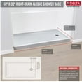 thumbnail image 4 of Delta Classic 400 3.5 in. H x 59.88 in. W x 30.75 in. L White Shower Base, 4 of 4