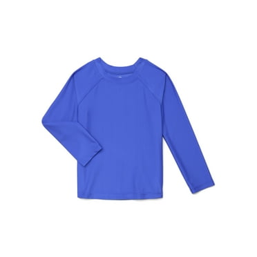 Wonder Nation Baby and Toddler Boys Swim Rash Guard with Long Sleeves, Size 12M-5T