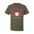thumbnail image 2 of Wild Bobby City of Chicago CHI Basketball Fantasy Fan Sports Men's T-Shirt, Military Green, Large, 2 of 5
