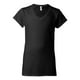 thumbnail image 1 of Gildan Camiseta de punto suave preencogida para mujer - L Negro 64V00L Gildan 64V00L, 1 of 1