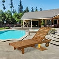 thumbnail image 4 of Furinno Tioman Hardwood Outdoor Chaise Lounge - Brown, 4 of 10