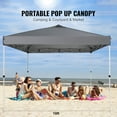 thumbnail image 2 of KFFKFF Instant Shelter, 10x10 ft, 250D PU Silver-Coated Cover, Includes Wheeled Carry Bag & 4 Sandbags,Water-Resistant & UV Protection Canopy,for Outdoor Gatherings,Camping, Business Events,Dark Gray, 2 of 9