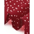 thumbnail image 5 of INSPIRE CHIC Women's Polka Dots Short Sleeve Button Up 1950s Vintage Blouse S Burgundy, 5 of 5