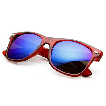 zeroUV - Classic Retro Fashion Translucent See-Through Colorful Horn Rimmed Sunglasses - 56mm
